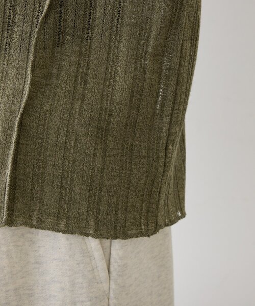 CIAOPANIC TYPY（チャオパニックティピー）の「針抜きシアー2wayスナップカーディガン（カーディガン/ボレロ・レディース・オフホワイト/イエロー/カーキ/ブラック・ONE SIZE）」の22枚目の写真