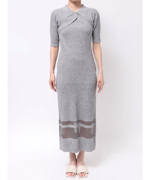 nana　クロップドカーデセットニットワンピース LAGUNAMOON（ラグナムーン）の「クロップドカーデセットニット