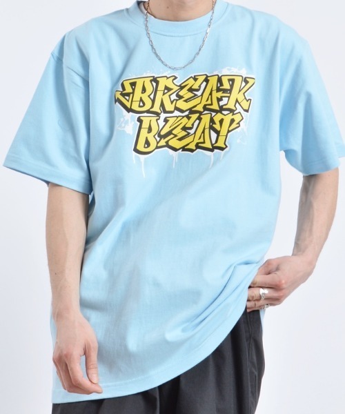 MODISH GAZE(モディシュガゼ)の「【MODISH GAZE】7.4スーパーヘビーオンス 発泡プリント グラフィック 半袖Tシャツ BREAK BEAT(Tシャツ/カットソー・メンズ・ブラック/ライトブルー/ホワイト・MEDIUM/LARGE/X-LARGE)」の3枚目の写真