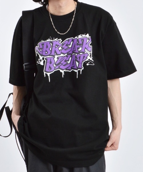 MODISH GAZE(モディシュガゼ)の「【MODISH GAZE】7.4スーパーヘビーオンス 発泡プリント グラフィック 半袖Tシャツ BREAK BEAT(Tシャツ/カットソー・メンズ・ブラック/ライトブルー/ホワイト・MEDIUM/LARGE/X-LARGE)」の1枚目の写真