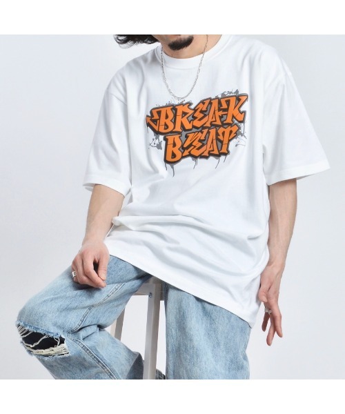 MODISH GAZE(モディシュガゼ)の「【MODISH GAZE】7.4スーパーヘビーオンス 発泡プリント グラフィック 半袖Tシャツ BREAK BEAT(Tシャツ/カットソー・メンズ・ブラック/ライトブルー/ホワイト・MEDIUM/LARGE/X-LARGE)」の4枚目の写真