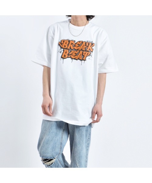 MODISH GAZE(モディシュガゼ)の「【MODISH GAZE】7.4スーパーヘビーオンス 発泡プリント グラフィック 半袖Tシャツ BREAK BEAT(Tシャツ/カットソー・メンズ・ブラック/ライトブルー/ホワイト・MEDIUM/LARGE/X-LARGE)」の7枚目の写真