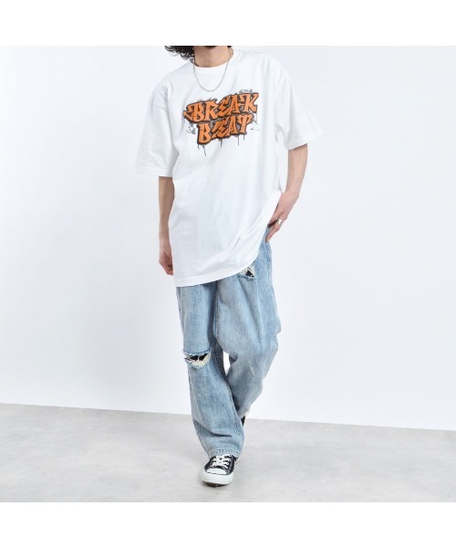 MODISH GAZE(モディシュガゼ)の「【MODISH GAZE】7.4スーパーヘビーオンス 発泡プリント グラフィック 半袖Tシャツ BREAK BEAT(Tシャツ/カットソー・メンズ・ブラック/ライトブルー/ホワイト・MEDIUM/LARGE/X-LARGE)」の9枚目の写真