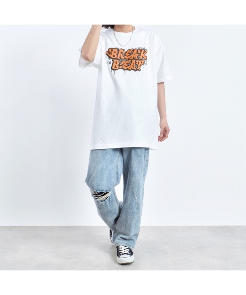 MODISH GAZE(モディシュガゼ)の「【MODISH GAZE】7.4スーパーヘビーオンス 発泡プリント グラフィック 半袖Tシャツ BREAK BEAT(Tシャツ/カットソー・メンズ・ブラック/ライトブルー/ホワイト・MEDIUM/LARGE/X-LARGE)」の11枚目の写真
