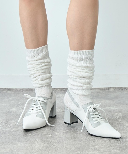 ANAP（アナップ）の「スニーカー デザイン ミュール（パンプス・レディース・ホワイト/ブラック・L/M）」の5枚目の写真