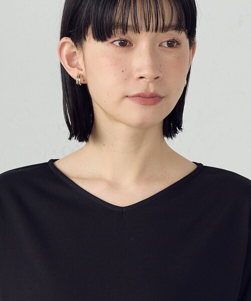 COMME CA ISM(コムサイズム)の「【接触冷感】スリーブデザイン カットソー(Tシャツ/カットソー・レディース・ブラック/ホワイト・MEDIUM/LARGE)」の15枚目の写真