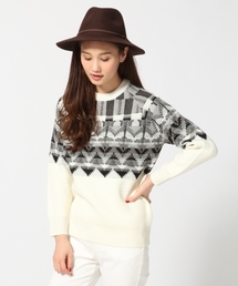 GLOBAL WORK | □長澤まさみさん着用□5ゲージフェアアイルニットプルオーバー/567483(ニット/セーター)