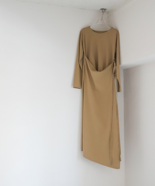 select MOCA Et(セレクトモカエト)の「【Et】Side Slit Wrap One-piece(ワンピース・レディース・グレー/ベージュ/ブラック・FREE)」の18枚目の写真