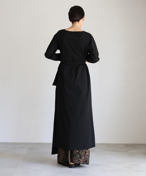 select MOCA Et(セレクトモカエト)の「【Et】Side Slit Wrap One-piece(ワンピース・レディース・グレー/ベージュ/ブラック・FREE)」の14枚目の写真