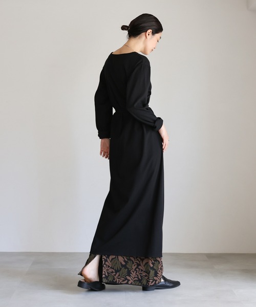 select MOCA Et(セレクトモカエト)の「【Et】Side Slit Wrap One-piece(ワンピース・レディース・グレー/ベージュ/ブラック・FREE)」の6枚目の写真