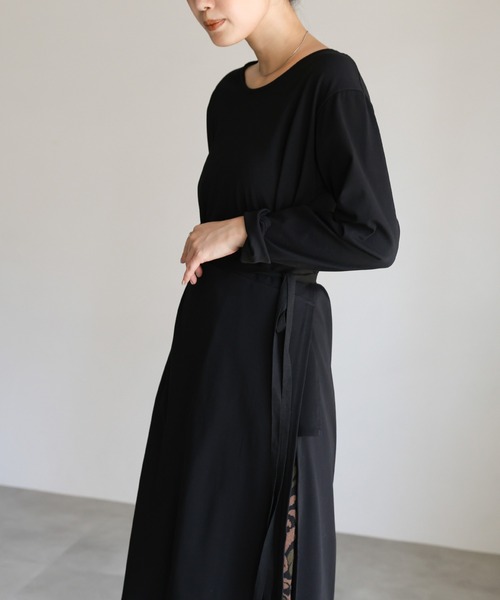 select MOCA Et(セレクトモカエト)の「【Et】Side Slit Wrap One-piece(ワンピース・レディース・グレー/ベージュ/ブラック・FREE)」の15枚目の写真