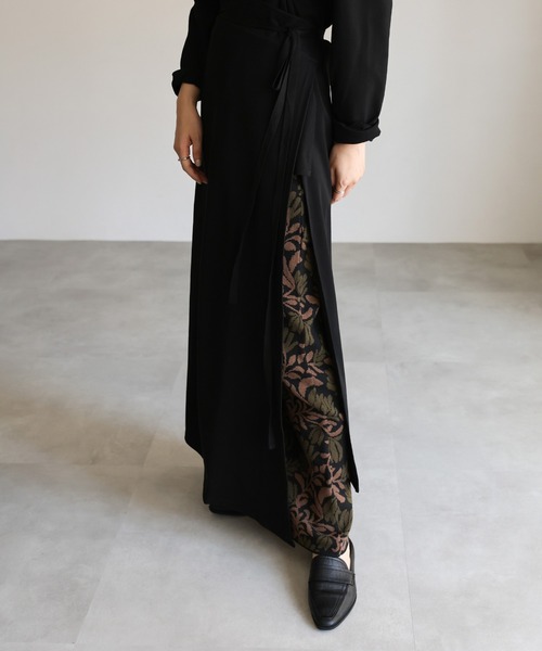 select MOCA Et(セレクトモカエト)の「【Et】Side Slit Wrap One-piece(ワンピース・レディース・グレー/ベージュ/ブラック・FREE)」の17枚目の写真
