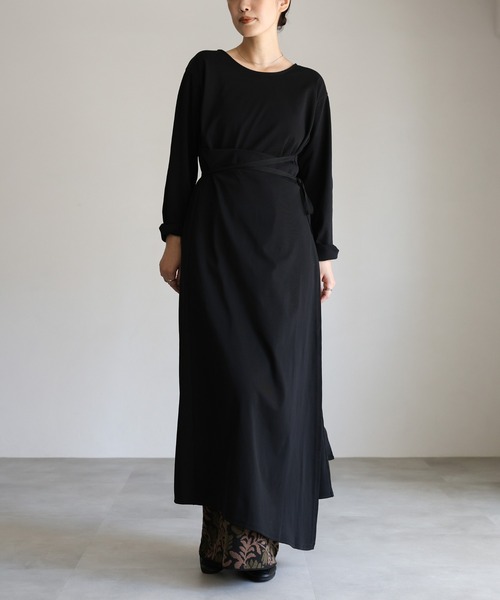 select MOCA Et(セレクトモカエト)の「【Et】Side Slit Wrap One-piece(ワンピース・レディース・グレー/ベージュ/ブラック・FREE)」の20枚目の写真
