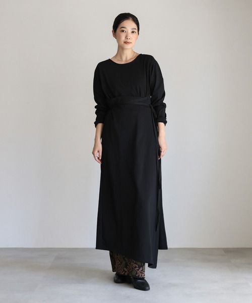 select MOCA Et(セレクトモカエト)の「【Et】Side Slit Wrap One-piece(ワンピース・レディース・グレー/ベージュ/ブラック・FREE)」の12枚目の写真
