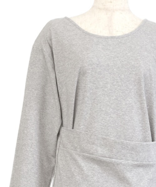 select MOCA Et(セレクトモカエト)の「【Et】Side Slit Wrap One-piece(ワンピース・レディース・グレー/ベージュ/ブラック・FREE)」の11枚目の写真