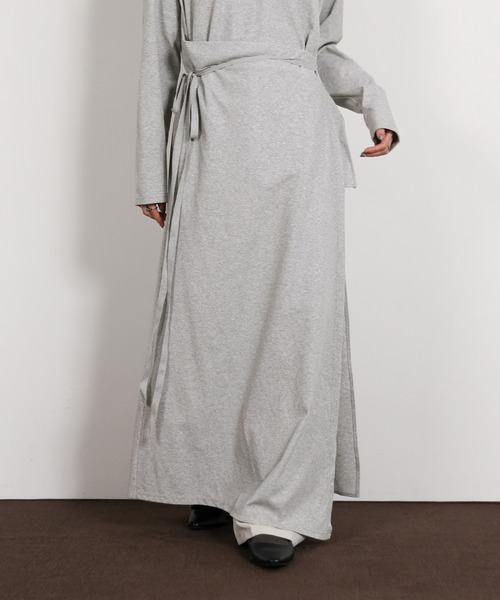 select MOCA Et(セレクトモカエト)の「【Et】Side Slit Wrap One-piece(ワンピース・レディース・グレー/ベージュ/ブラック・FREE)」の12枚目の写真