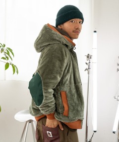 木梨サイクル ｘリバーシブルジャケット グレー ジムマスターコラボ　Mサイズ キルトxボアリバーシブルフードジャケット（ジムマスター×木梨