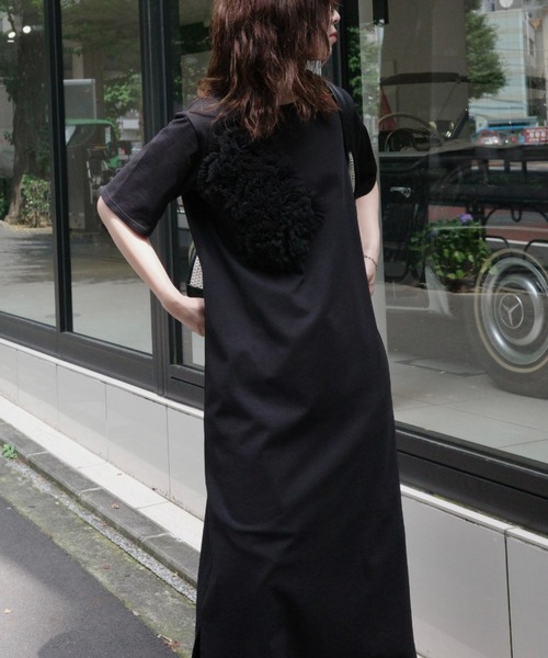 WILLFULLY(ウィルフリー)の「tulle motif half sleeve cut and sew OP(ワンピース・レディース・グレー系その他/ブラック/ホワイト・FREE)」の13枚目の写真