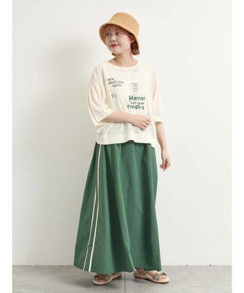 SM2（エスエムツー）の「[接触冷感]プリントアソートシアーニット（ニット/セーター・レディース・ベージュ/オフホワイト/ブルー/チャコールグレー・F）」の12枚目の写真