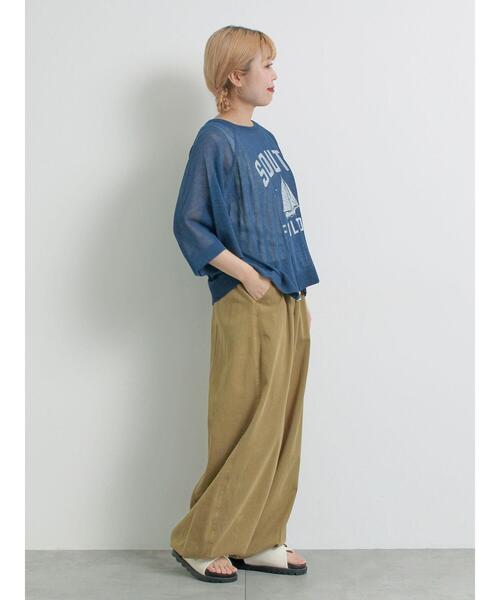 SM2（エスエムツー）の「[接触冷感]プリントアソートシアーニット（ニット/セーター・レディース・ベージュ/オフホワイト/ブルー/チャコールグレー・F）」の17枚目の写真