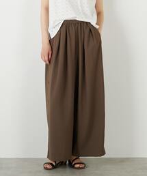 MELROSE claire（メルローズ クレール）の「【エステルジョーゼットタックワイドパンツ】（その他パンツ）」