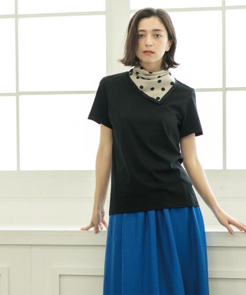 OPAQUE.CLIP（オペークドットクリップ）の「《5色展開》ベーシックTシャツ【洗濯機洗い可/UV/接触冷感】（Tシャツ/カットソー・レディース・ホワイト/ブラック/オレンジ/パープル/ネイビー・36/38/40/42）」の15枚目の写真