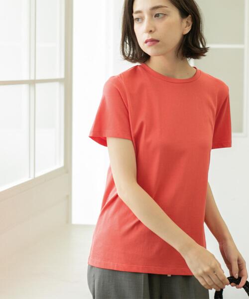 OPAQUE.CLIP（オペークドットクリップ）の「《5色展開》ベーシックTシャツ【洗濯機洗い可/UV/接触冷感】（Tシャツ/カットソー・レディース・ホワイト/ブラック/オレンジ/パープル/ネイビー・36/38/40/42）」の20枚目の写真