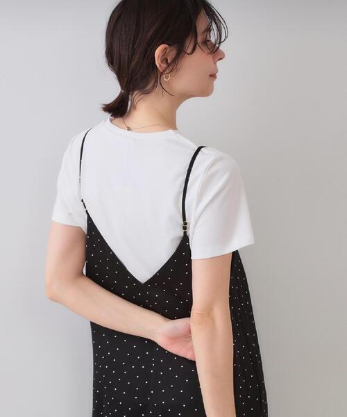 OPAQUE.CLIP（オペークドットクリップ）の「《5色展開》ベーシックTシャツ【洗濯機洗い可/UV/接触冷感】（Tシャツ/カットソー・レディース・ホワイト/ブラック/オレンジ/パープル/ネイビー・36/38/40/42）」の11枚目の写真