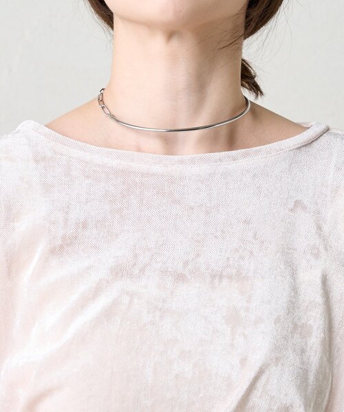 SHENERY（シーナリー）の「シアーベロアトップス（Tシャツ/カットソー・レディース・オフホワイト/ブラウン/ネイビー・FREE）」の13枚目の写真