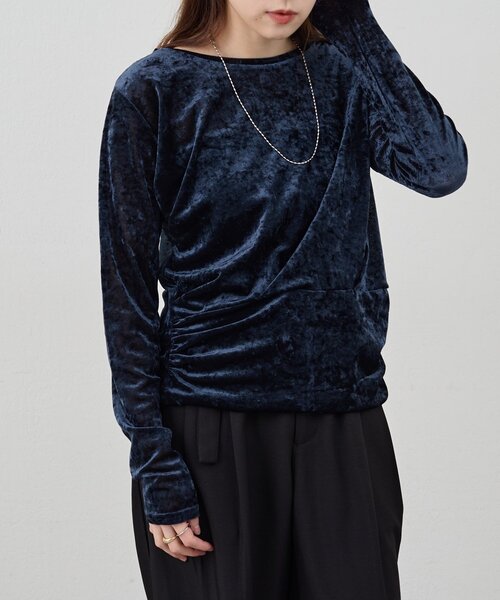 K*y様 OHGA ベロアトップス セール】シアーベロアトップス（Tシャツ/カットソー）｜SHENERY