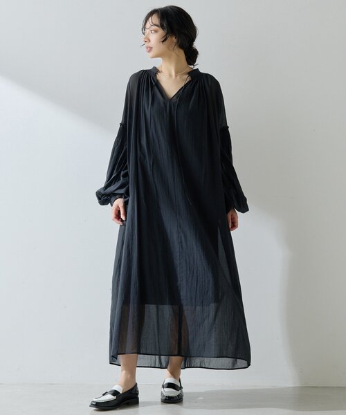 Whim Gazette★美品★コットンシフォンマキシワンピース Whim Gazette（ウィムガゼット）の「コットンシフォンマキシ