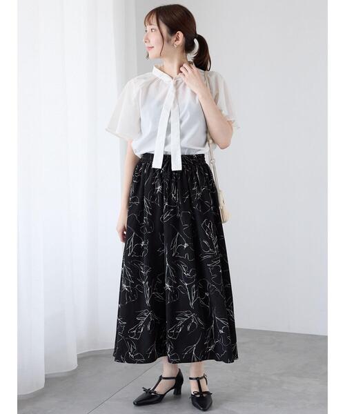 セール】【選べる着丈】無地/柄アソートギャザースカート