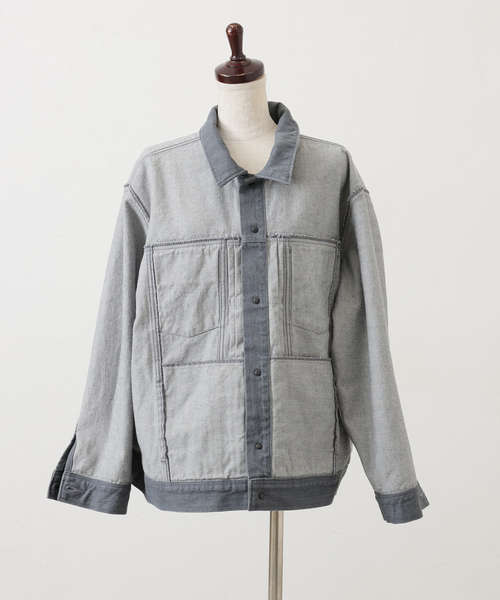 JOURNAL STANDARD LUXE(ジャーナルスタンダード ラックス)の「12OZデニム ルーズジャケット(デニムジャケット・レディース・ネイビー/グレー・FREE)」の17枚目の写真