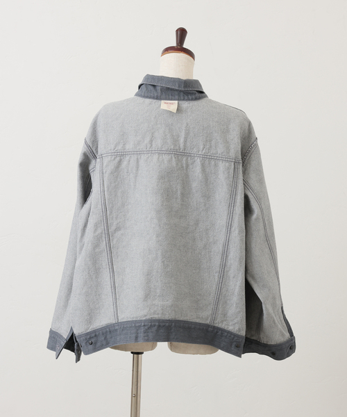JOURNAL STANDARD LUXE(ジャーナルスタンダード ラックス)の「12OZデニム ルーズジャケット(デニムジャケット・レディース・ネイビー/グレー・FREE)」の16枚目の写真