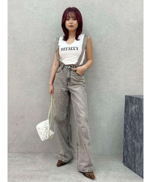 EVRIS（エヴリス）の「スタッズグラフィックタンクトップ（タンクトップ・レディース・ブラウン/ホワイト/ブラック・FREE）」の17枚目の写真