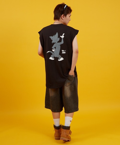 Tom&Jerry(トムアンドジェリー)の「【TOM&JERRY】プリント ノースリーブTシャツ(タンクトップ・メンズ・ホワイト/チャコール/ブラック系/ホワイト系・MEDIUM/LARGE/X-LARGE)」の19枚目の写真