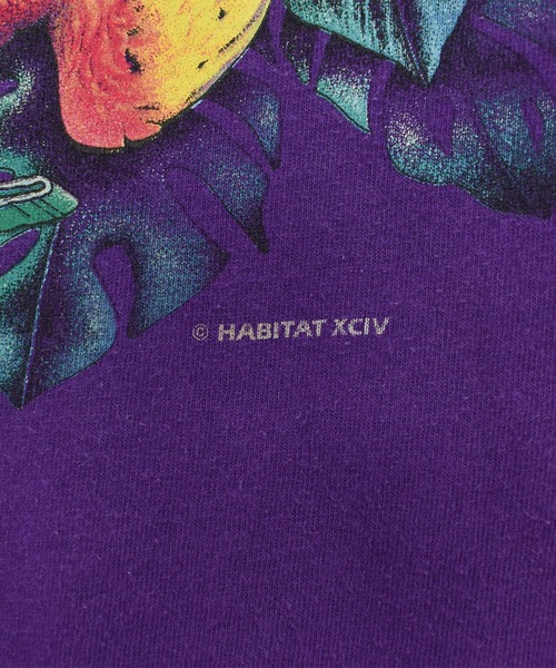LABORATORY R（ラボラトリーアール）の「【USED】90’s SIGNAL “Wake Up To The Rainforest” アニマル Tシャツ USA製（Tシャツ/カットソー・メンズ・パープル・LARGE）」の4枚目の写真