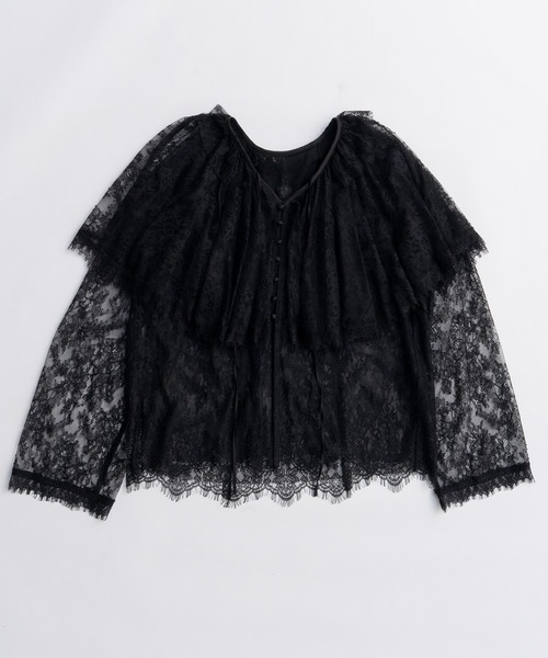 MAISON SPECIAL/メゾンスペシャル/レースブラウス Lace Cape Blouse/レースケープブラウス【MAISON SPECIAL/メゾン