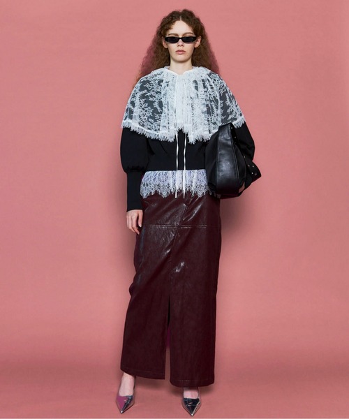 maison special レーストップス MAISON SPECIAL(メゾンスペシャル)｜Lace Docking Jersey Tops