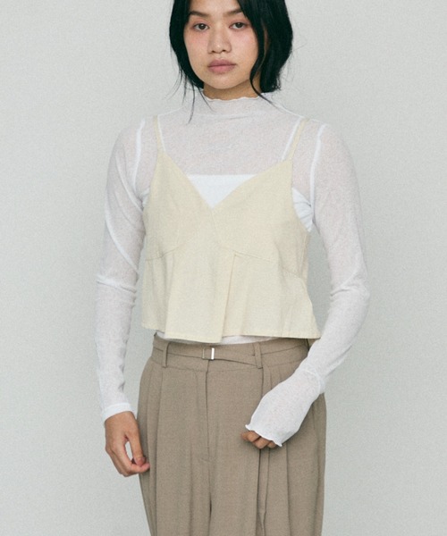 NUJOH(ヌゾ)の「Loop Linen Bustier / ループ リネン ビスチェ(キャミソール・レディース・クリーム/オートミール・FREE)」の11枚目の写真