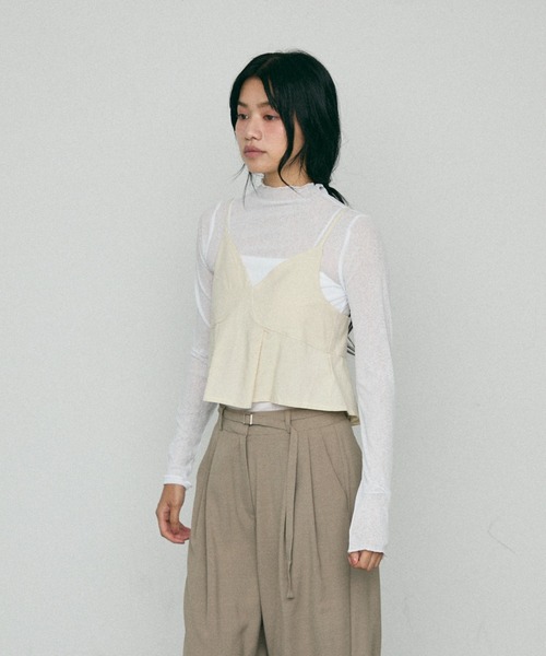NUJOH(ヌゾ)の「Loop Linen Bustier / ループ リネン ビスチェ(キャミソール・レディース・クリーム/オートミール・FREE)」の12枚目の写真