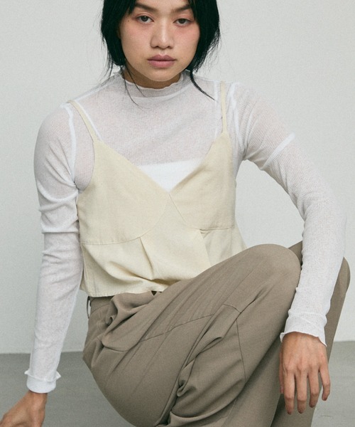 NUJOH(ヌゾ)の「Loop Linen Bustier / ループ リネン ビスチェ(キャミソール・レディース・クリーム/オートミール・FREE)」の13枚目の写真