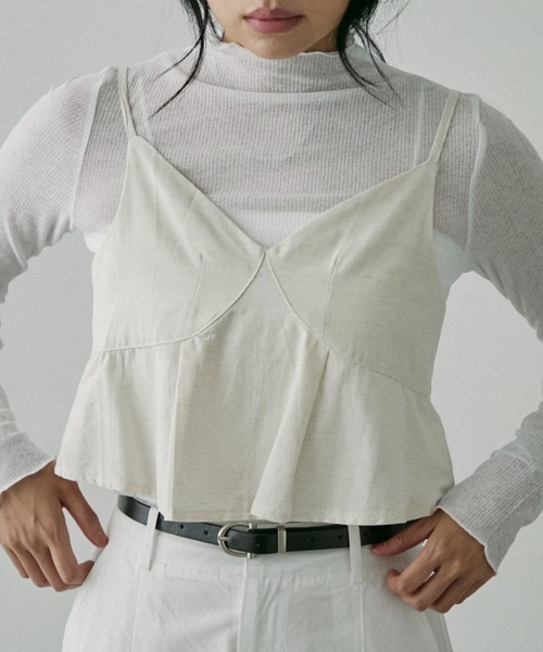 NUJOH(ヌゾ)の「Loop Linen Bustier / ループ リネン ビスチェ(キャミソール・レディース・クリーム/オートミール・FREE)」の3枚目の写真