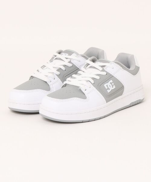 DC SHOES（ディーシーシューズ）の「DC SHOES ディーシーシューズ MANTECA 4 SN レディーススニーカー(マンテカ4SN)（スニーカー・レディース・ベージュ系その他/ホワイト×グレー・24.5cm/24.0cm/23.5cm/23.0cm/25.0cm）」の2枚目の写真