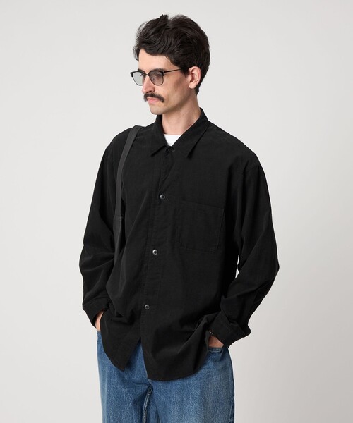 Steven Alan＞ マイクロ コーデュロイ オープンカラー オーバー