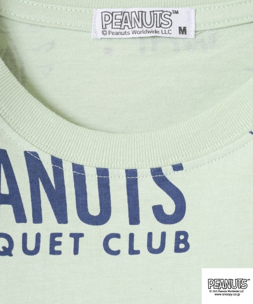 PEANUTS(ピーナッツ)の「PEANUTS 総柄プリント天竺半袖Tシャツ(Tシャツ/カットソー・メンズ・ブラック/ブルーグレー/杢グレー/オートミール/ネイビー/ライトグリーン・M/L/LL)」の15枚目の写真