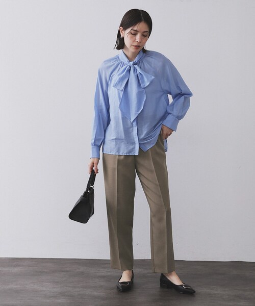 OPAQUE.CLIP（オペークドットクリップ）の「ストレッチ美脚イージーテーパードパンツ【防シワ/洗濯機洗い可】（その他パンツ・レディース・ブラウン系/グレー/ブラック・38/40/42/34/36）」の16枚目の写真