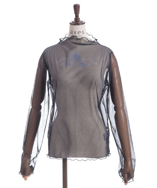 axes femme(アクシーズファム)の「彼岸花プリントシアートップス(Tシャツ/カットソー・レディース・ネイビー/レッド・FREE)」の20枚目の写真