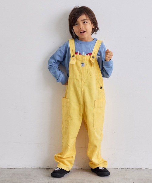 MARKEY'S(マーキーズ)の「ツイルオーバーオール(サロペット/オーバーオール・キッズ・イエロー/ピンク/ブラウン・80/90/95/100/110/120/130/140/150)」の2枚目の写真