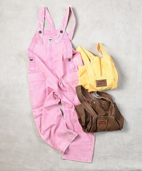 MARKEY'S(マーキーズ)の「ツイルオーバーオール(サロペット/オーバーオール・キッズ・イエロー/ピンク/ブラウン・80/90/95/100/110/120/130/140/150)」の4枚目の写真